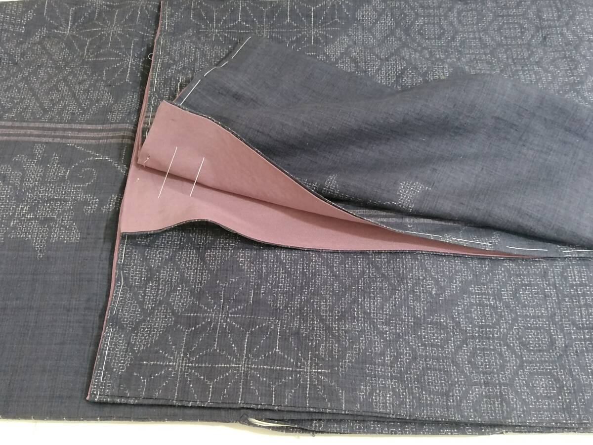 新品】証紙付き 本場結城紬 しつけ糸付き 着物/証明書付き/身丈 新品】証紙付き 本場結城紬 しつけ糸付き 着物/証明書付き/身丈