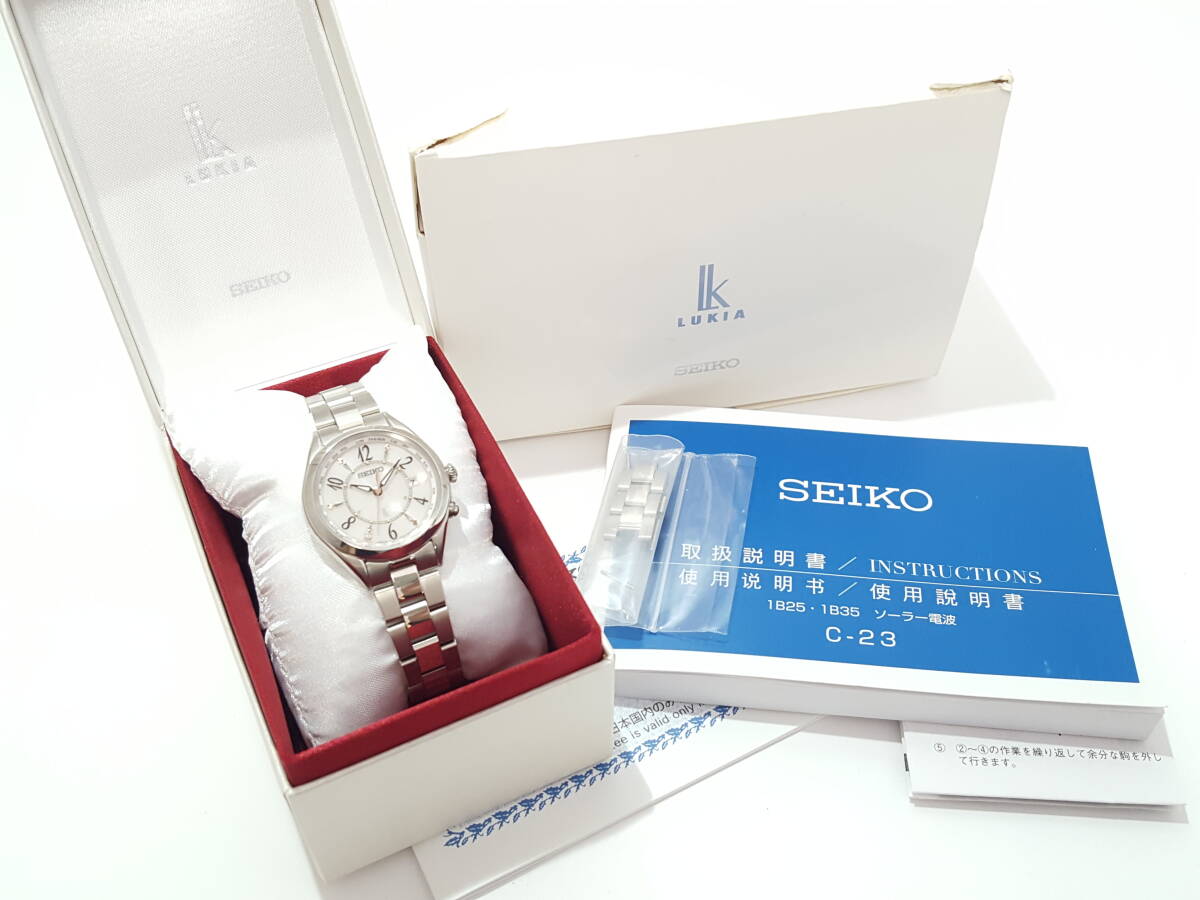 美品】SEIKO セイコー lk ルキア 1B35-0AA0 1Pダイヤ 電波 美品】SEIKO セイコー lk ルキア 1B35-0AA0 1Pダイヤ 電波