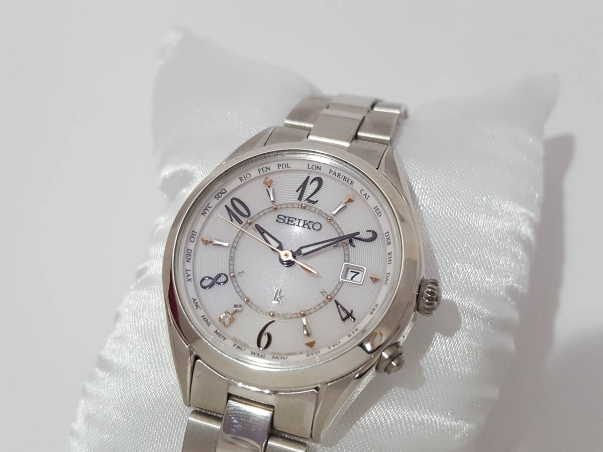 美品】SEIKO セイコー lk ルキア 1B35-0AA0 1Pダイヤ 電波 美品】SEIKO セイコー lk ルキア 1B35-0AA0 1Pダイヤ 電波