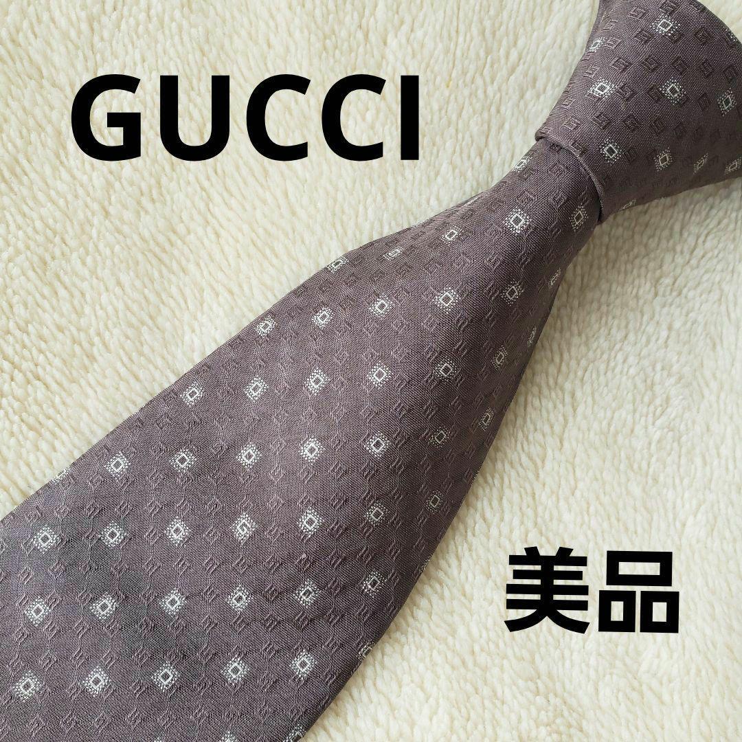 美品 GUCCI 幾何学模様 シルク ネクタイ グレー 送料込み|Yahoo 美品 GUCCI 幾何学模様 シルク ネクタイ グレー 送料込み|Yahoo