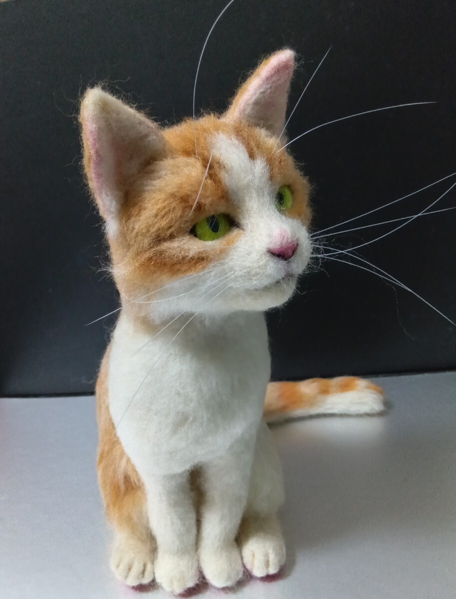 羊毛フェルト猫 羊毛フェルト リアル羊毛フェルト 猫 ぬいぐるみ