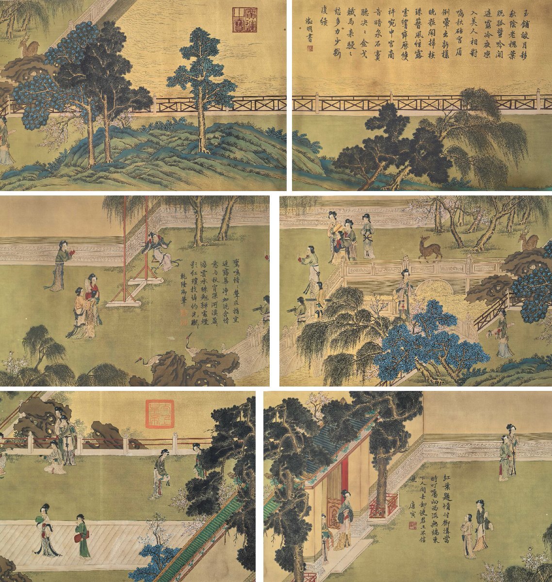 安】中国唐時代画家「周昉書」絹本「百美図長巻」巻き物 共箱 安】中国唐時代画家「周昉書」絹本「百美図長巻」巻き物 共箱