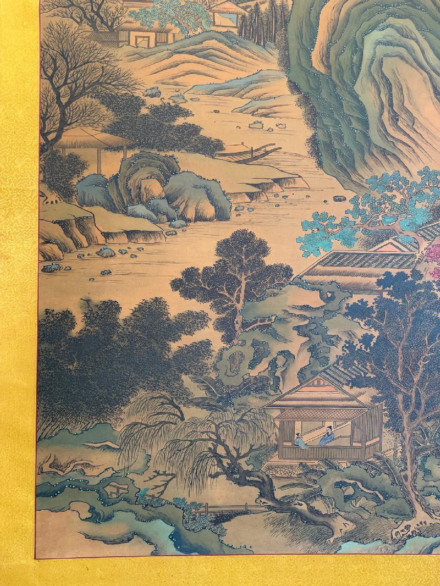 安】中国宋時代画家「馬遠書」絹本「秋堂清話図」掛軸 中国画 安】中国宋時代画家「馬遠書」絹本「秋堂清話図」掛軸 中国画
