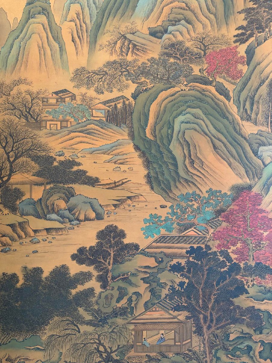 安】中国宋時代画家「馬遠書」絹本「秋堂清話図」掛軸 中国画 安】中国宋時代画家「馬遠書」絹本「秋堂清話図」掛軸 中国画