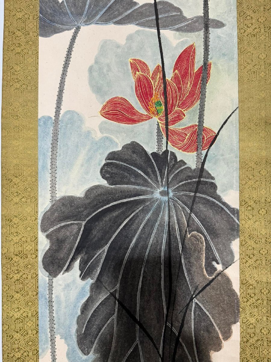 安】中国近時代画家「張大千書」紙本「花卉人物図三条屏」掛軸 安】中国近時代画家「張大千書」紙本「花卉人物図三条屏」掛軸