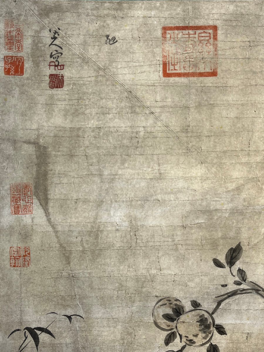 安】中国清時代画家「八大山人書」紙本「花鳥図」掛軸 中国画 安】中国清時代画家「八大山人書」紙本「花鳥図」掛軸 中国画