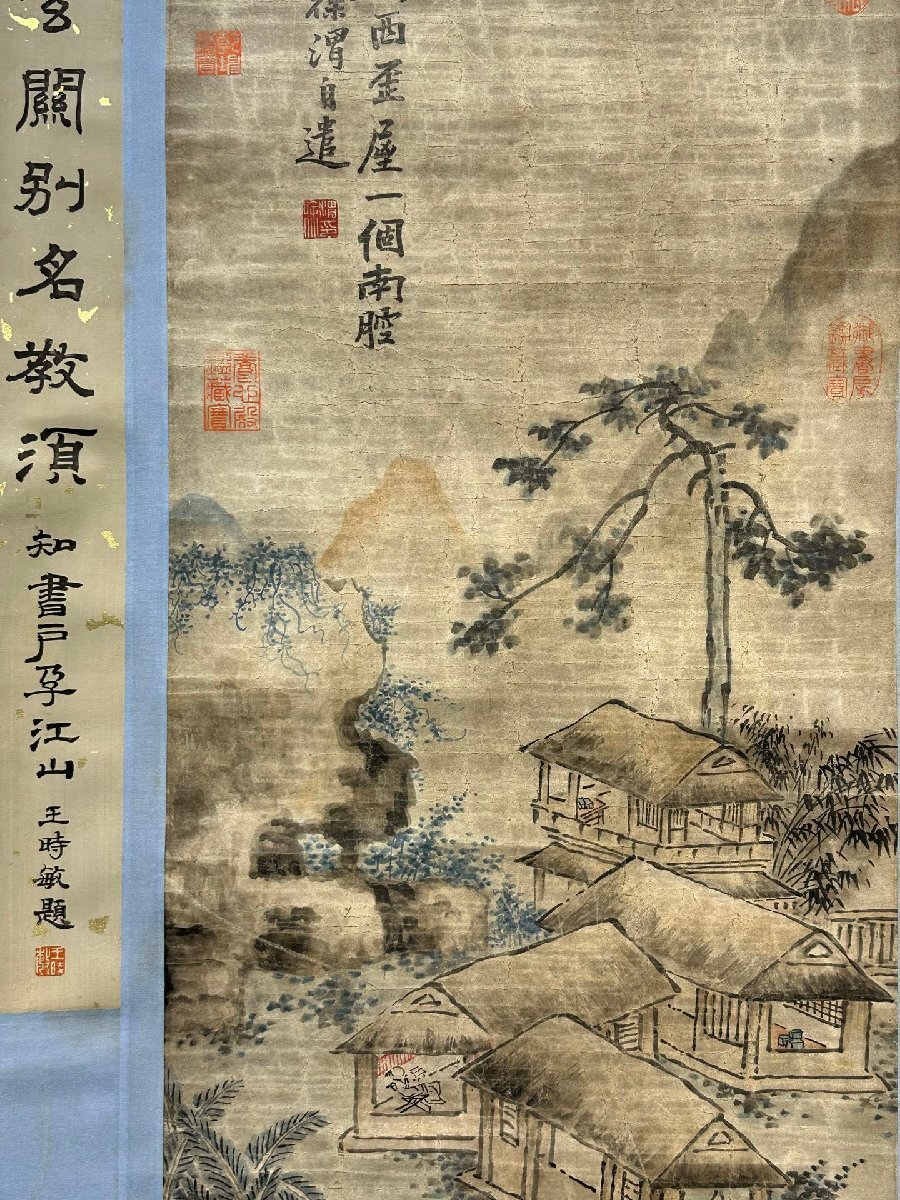 安】中国明時代画家「徐渭書」紙本「青藤書屋図」掛軸 中国画 安】中国明時代画家「徐渭書」紙本「青藤書屋図」掛軸 中国画
