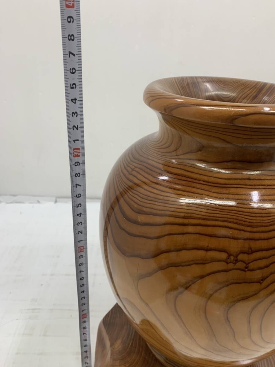 送料無料h4325 屋久杉 花瓶 花器 木製 壺 花台セット(木工、竹 送料無料h4325 屋久杉 花瓶 花器 木製 壺 花台セット(木工、竹