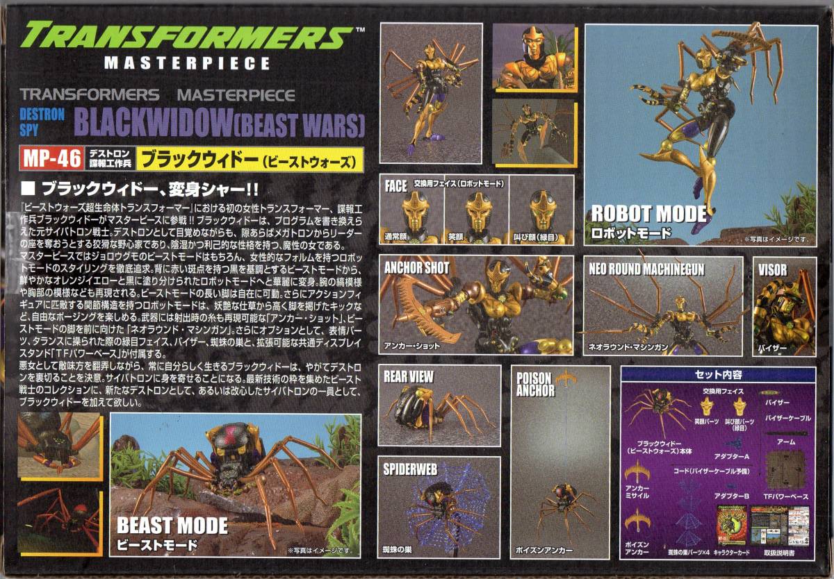 トランスフォーマー マスターピース　MP-46 ブラックウィドー（ビーストウォーズ）