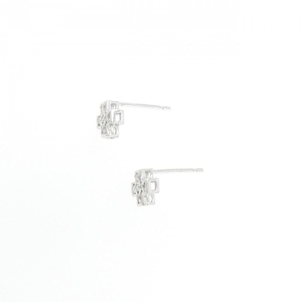 K18WG ダイヤモンド ピアス 0.10CT