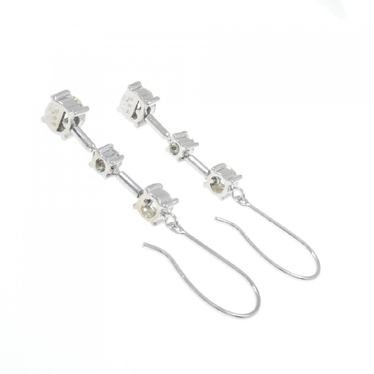 K18WG ダイヤモンド ピアス 1.18CT