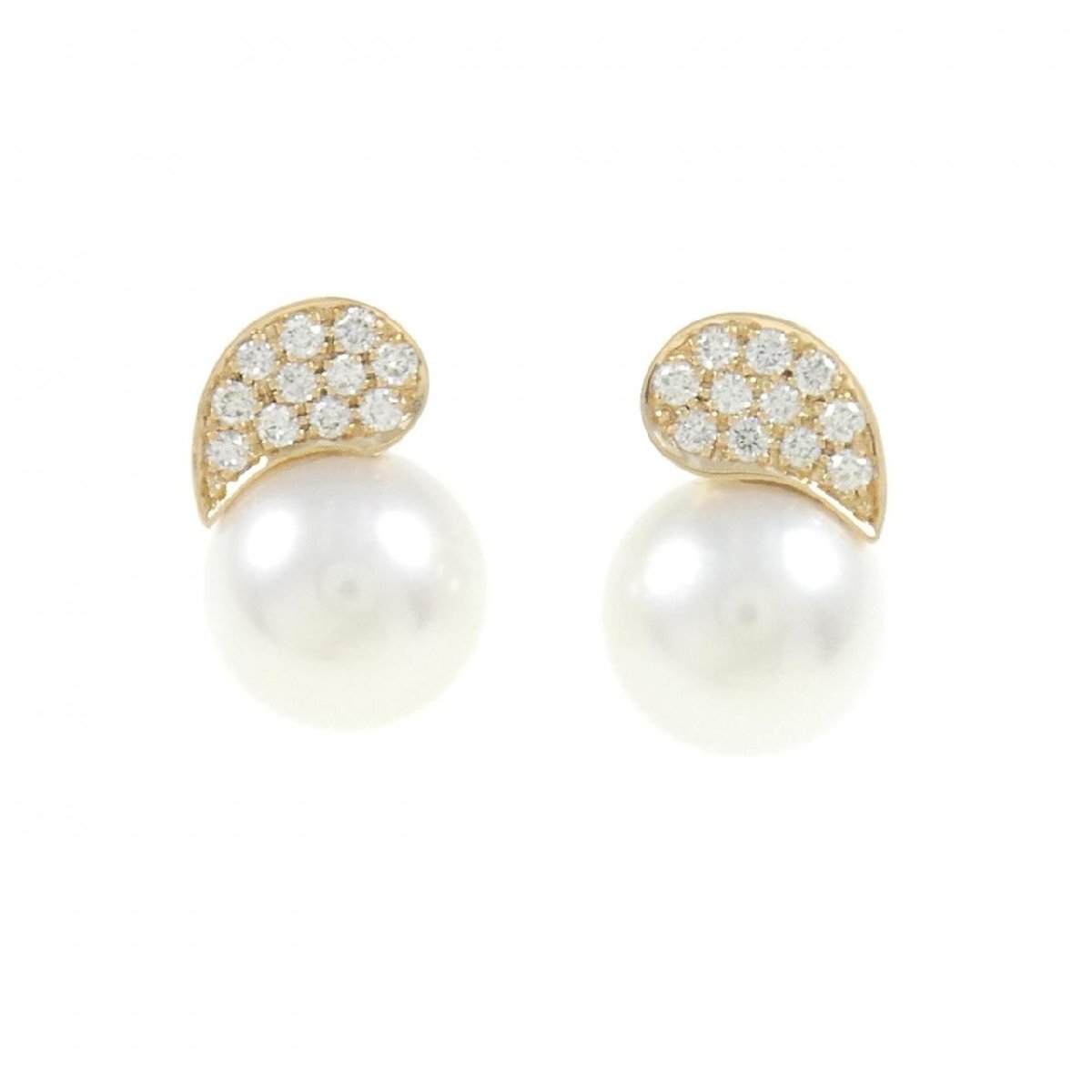 Yahoo!オークション - 750PG/K18 白蝶パール ピアス 9.8mm Yahoo!オークション - 750PG/K18 白蝶パール ピアス 9.8mm