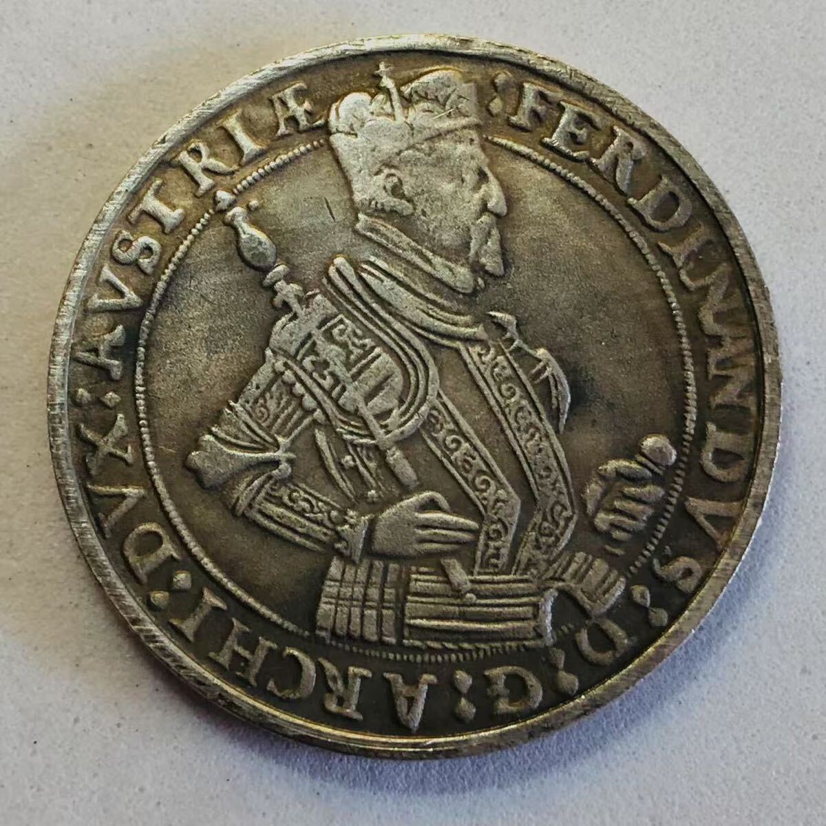 銀貨 1595年 フェルディナンド2世 神聖ローマ帝国皇帝 銀貨 1595年 フェルディナンド2世 神聖ローマ帝国皇帝