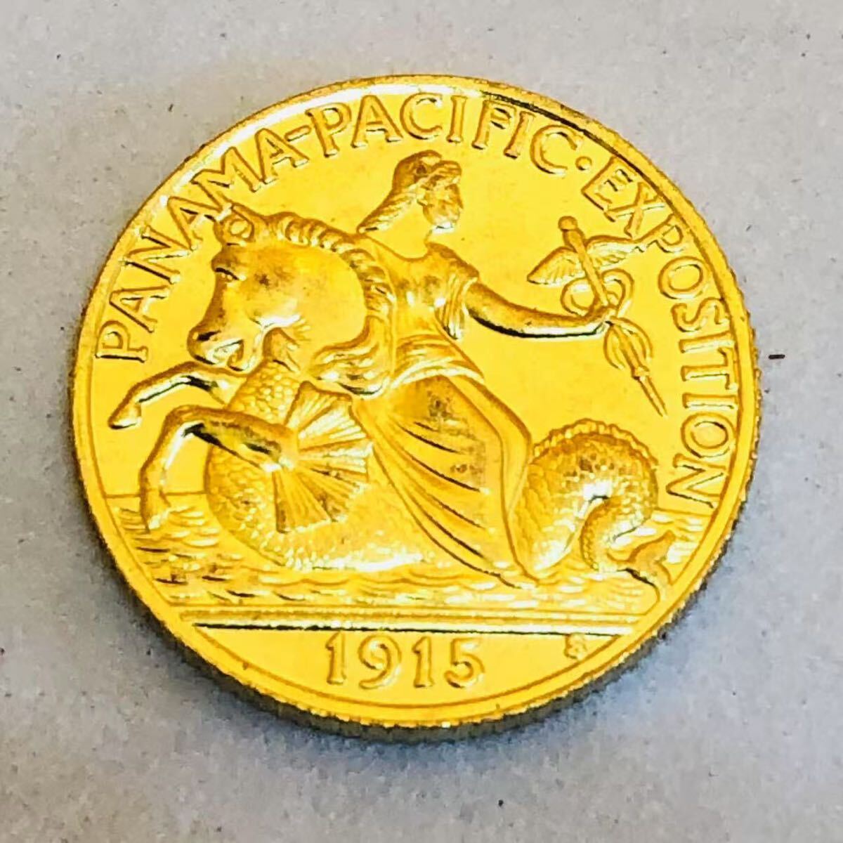 アメリカ 硬貨 古銭 パナマ・パシフィック博覧会 1915年 海馬 アメリカ 硬貨 古銭 パナマ・パシフィック博覧会 1915年 海馬