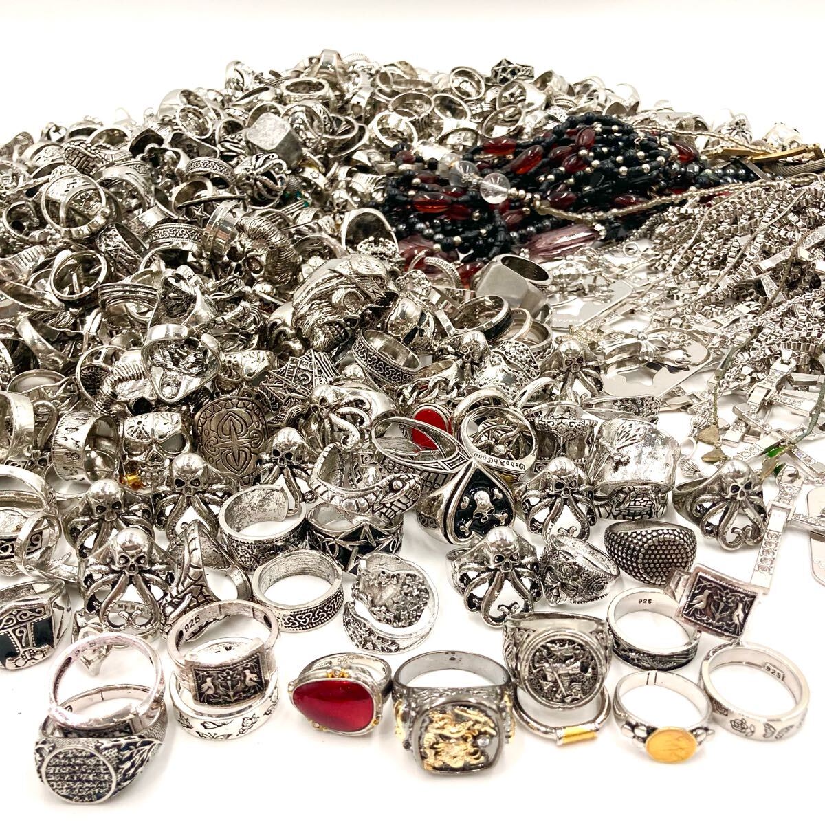 大量!!SV925入り!!◯アクセサリー&リングおまとめ◯a 約5958g 大量!!SV925入り!!◯アクセサリー&リングおまとめ◯a 約5958g