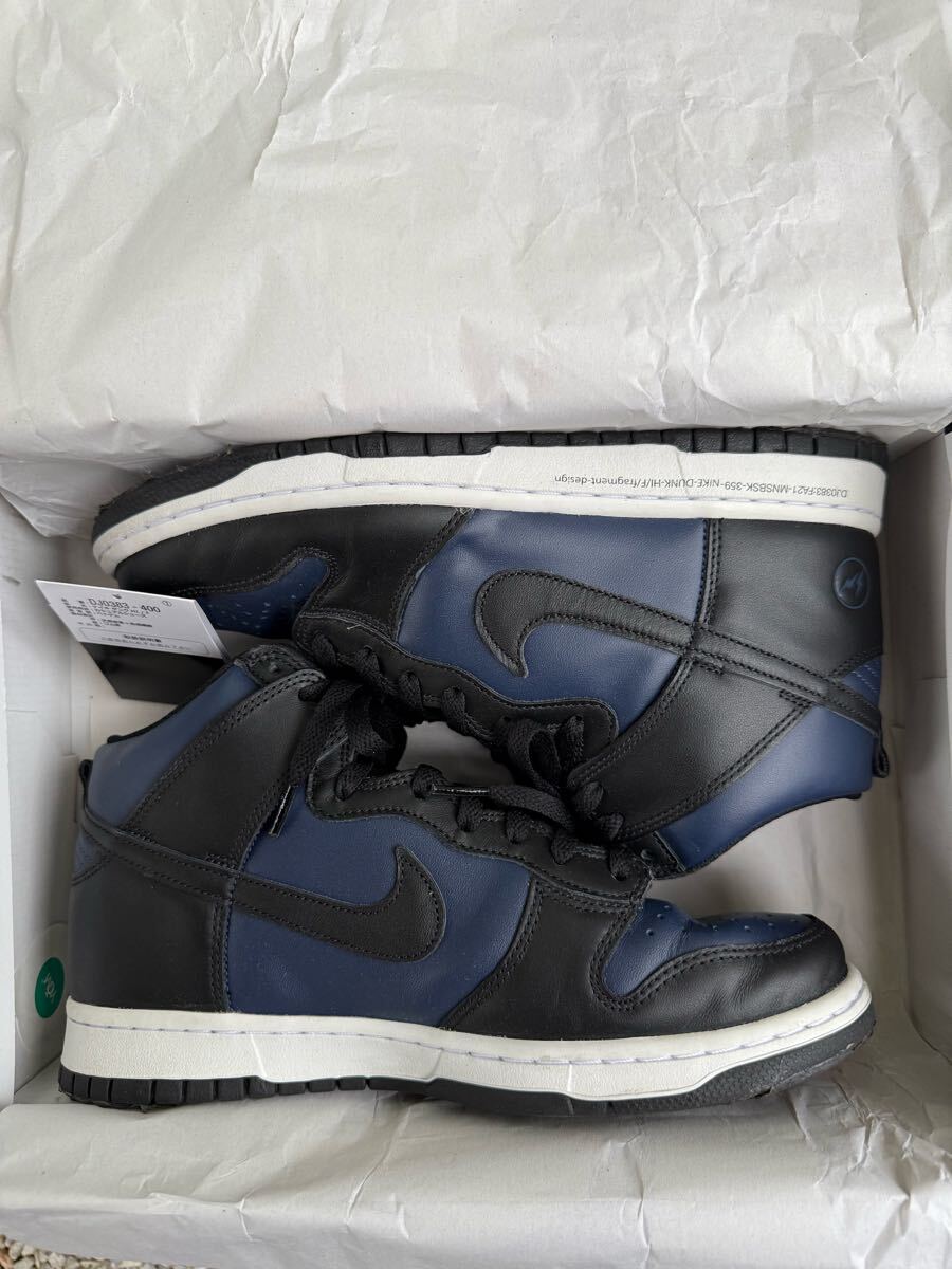 NIKE DUNK fragment design ミッドナイトネイビー 27.0 HI/F NIKE DUNK fragment design ミッドナイトネイビー 27.0 HI/F