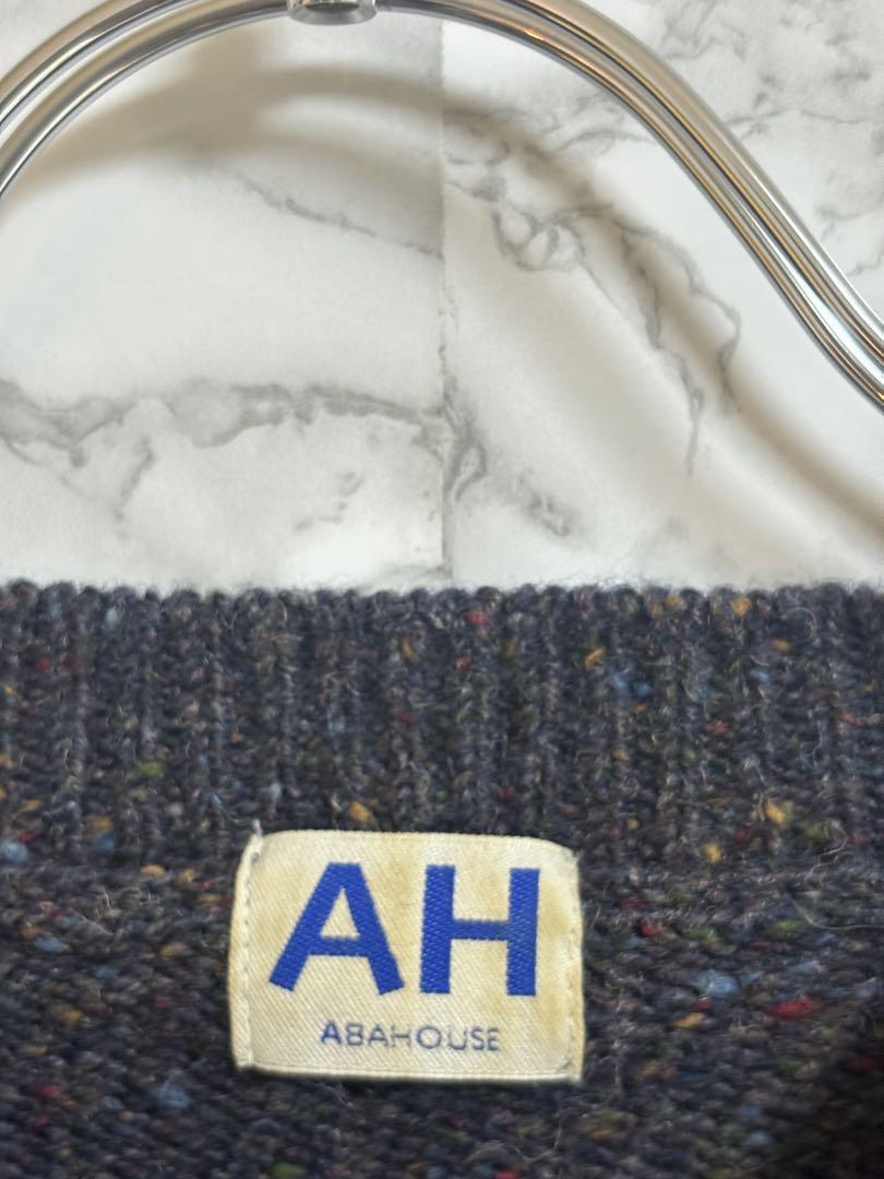 3311アッハ 【F】ニットセーター　ストライプポイント　ウールセーター_画像4