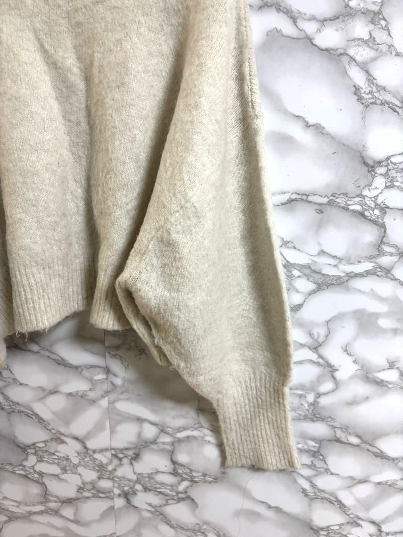 3348ビームズハート【F】クロップドニット　バルーンスリーブ　ビック裾_画像5