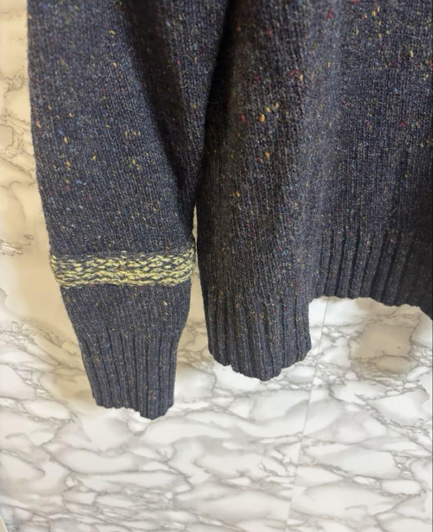 3311アッハ 【F】ニットセーター　ストライプポイント　ウールセーター_画像5