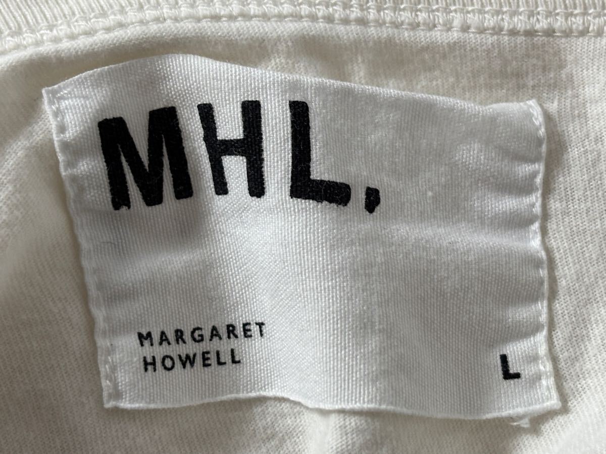 MHL マーガレットハウエル ポケットロゴTシャツ Lサイズ 綿100 MHL マーガレットハウエル ポケットロゴTシャツ Lサイズ 綿100