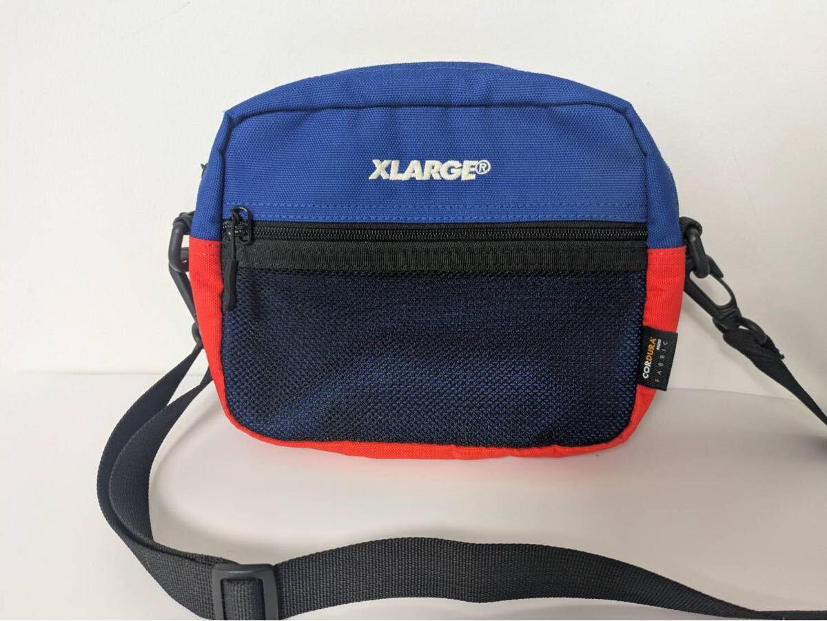 XLARGE エクストララージ ショルダーバッグ 青赤 メッシュ CORDUR Shoulder Bag Blue Red Mesh CORDURA Street Outdoor