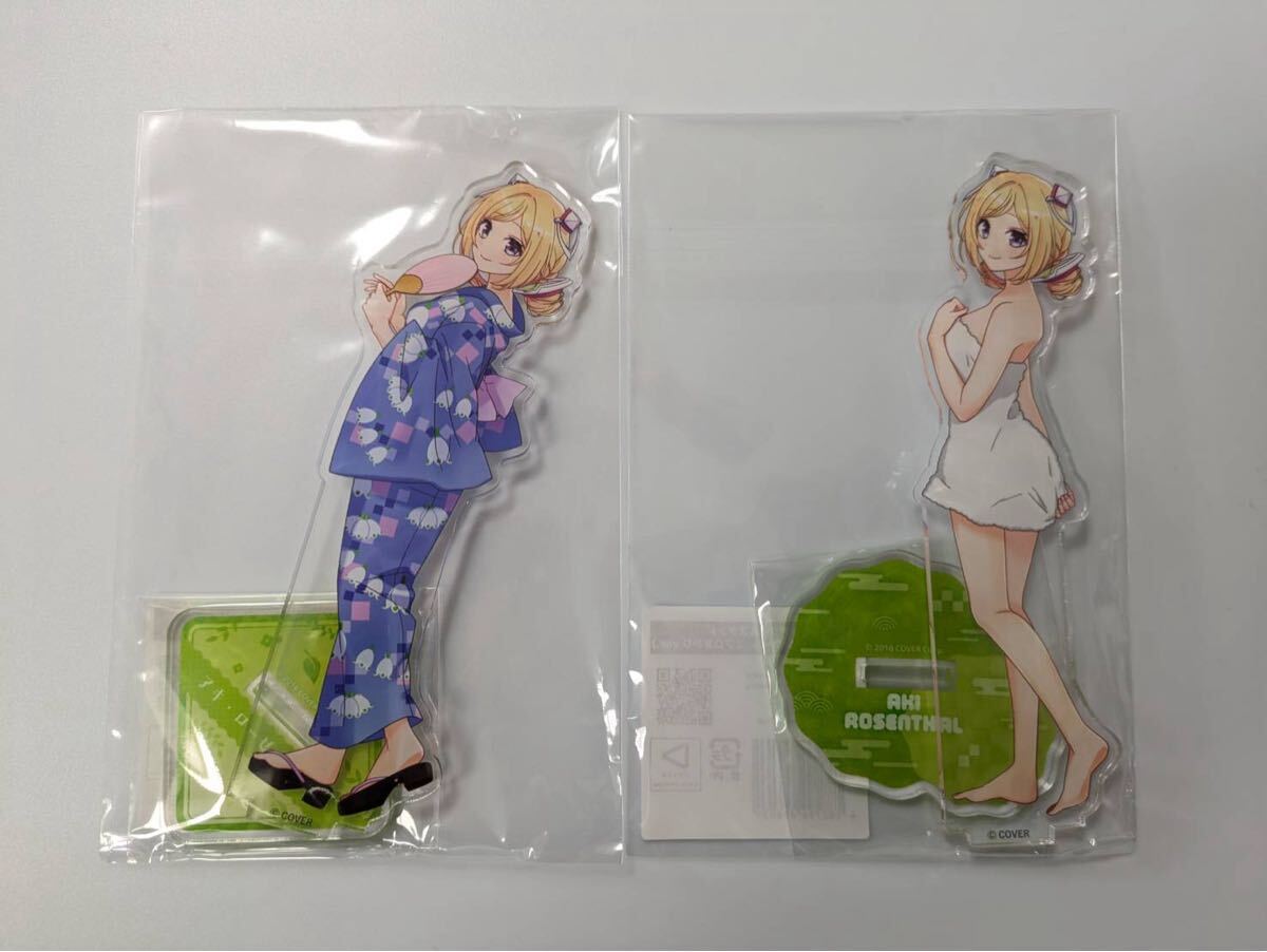 hololive x raku spa ホロライブ アキ・ローゼンタール 店舗限定 等身アクリルスタンド2種セット 