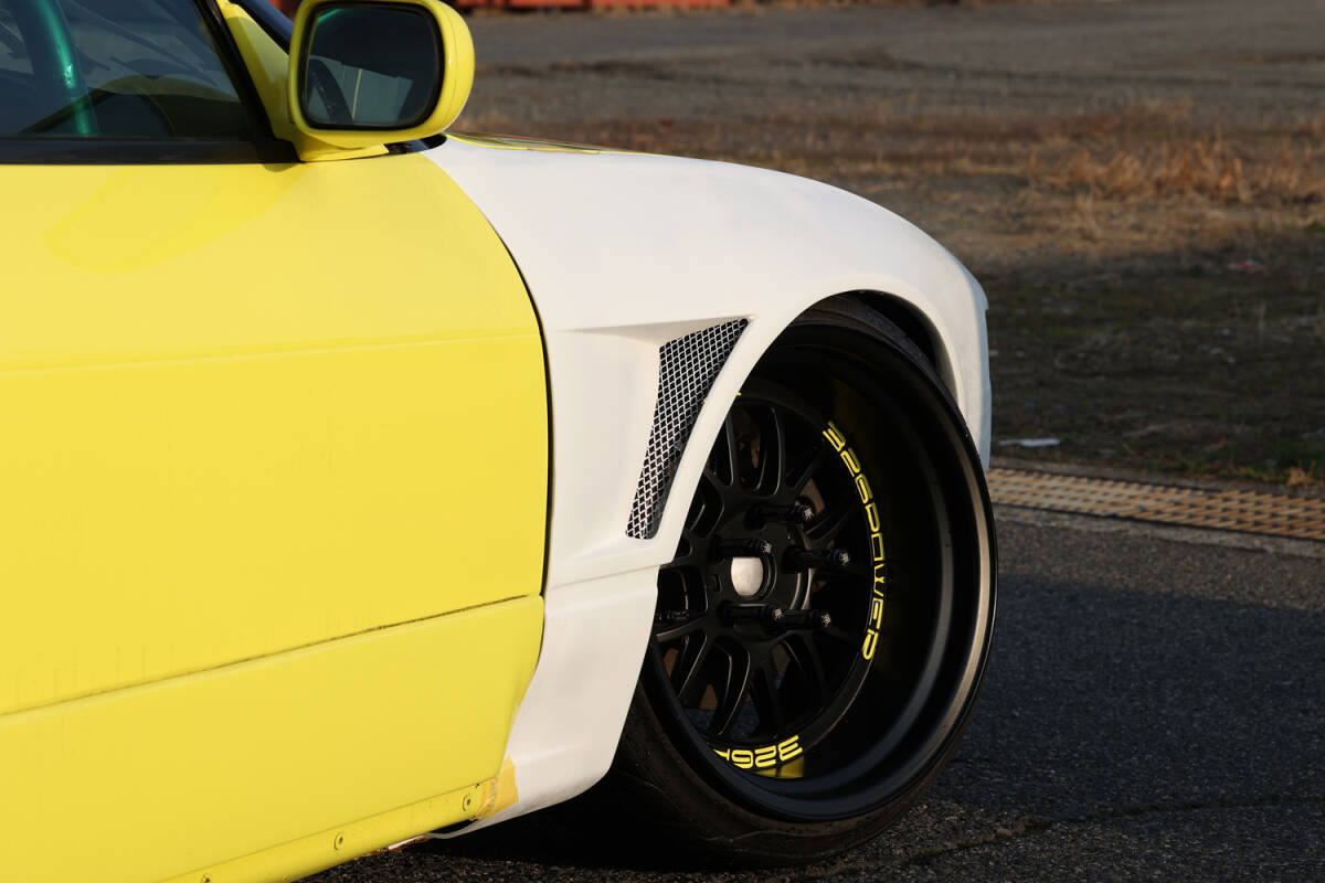 326POWERga коричневый шероховатость Medium1 180SX передний * задний комплект надкрылок F:45mm R:75mm широкий Nissan mitsuru энергия дрифт обвес 1
