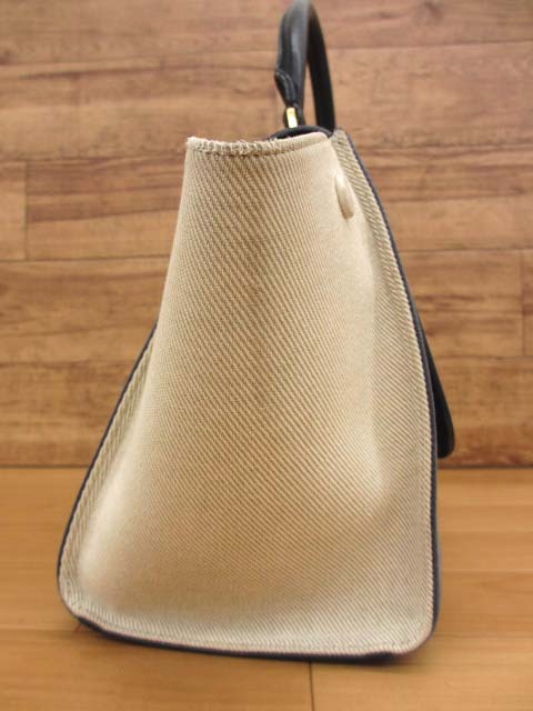  хорошая вещь Celine 174682XDI тигр pe-z маленький парусина × кожа ручная сумочка 