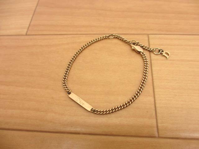 [Y]Dior Christian Dior GP metal Gold plate браслет 