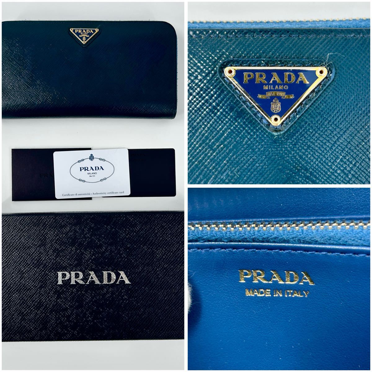 付属品完備・ほぼ未使用】PRADA プラダ 長財布 ラウンド 付属品完備・ほぼ未使用】PRADA プラダ 長財布 ラウンド