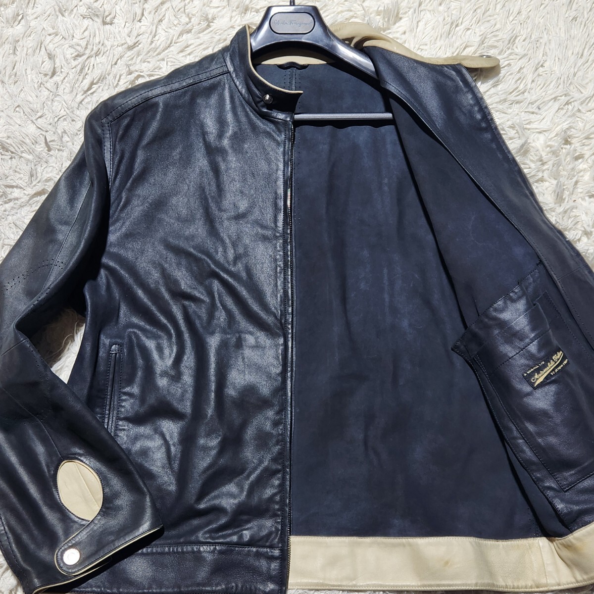 希少 XXL相当 dunhill ダンヒル ライダースジャケット レザー 希少 XXL相当 dunhill ダンヒル ライダースジャケット レザー