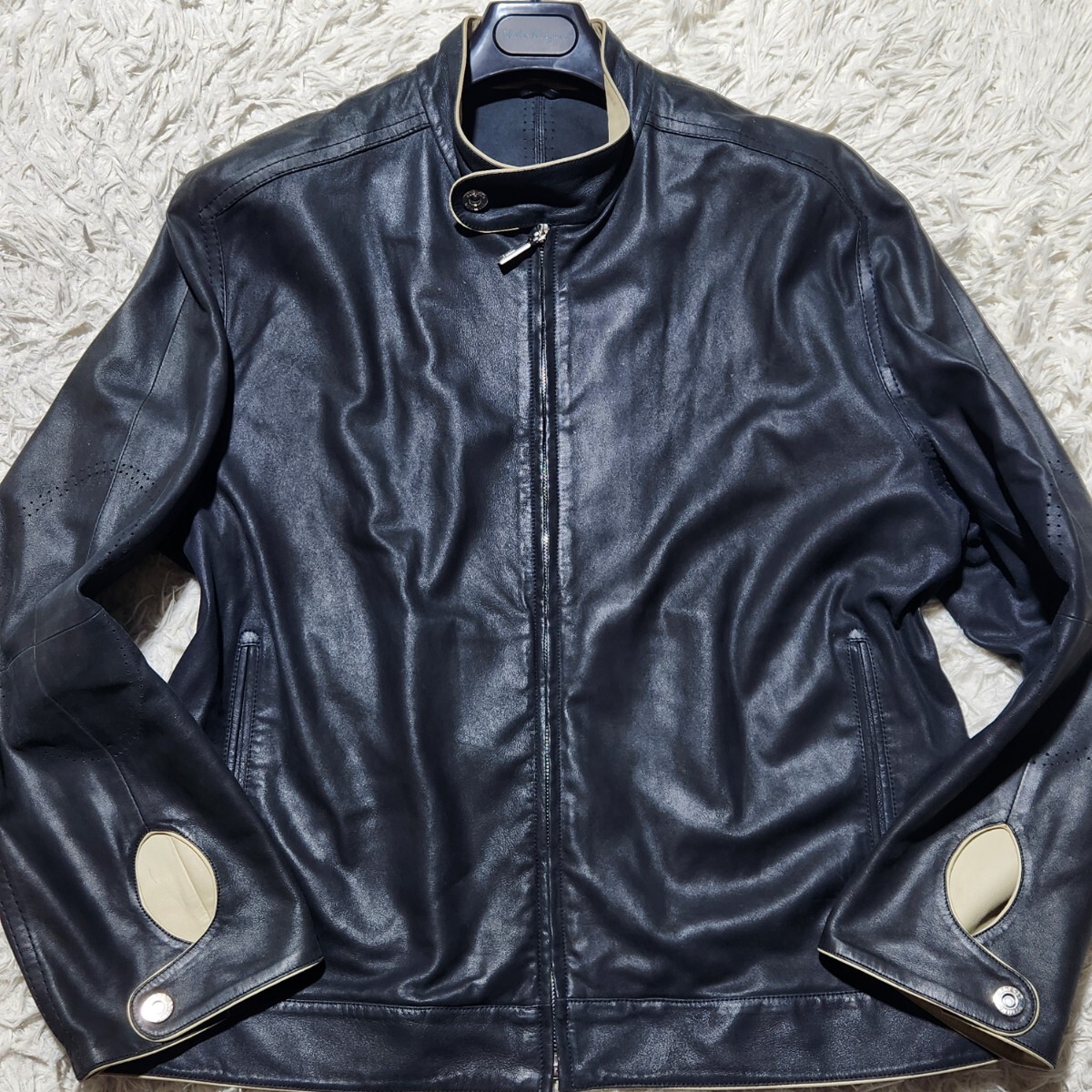希少 XXL相当 dunhill ダンヒル ライダースジャケット レザー 希少 XXL相当 dunhill ダンヒル ライダースジャケット レザー
