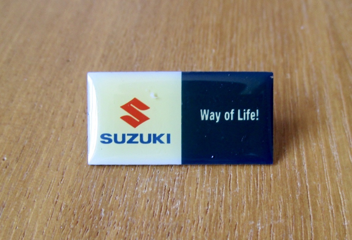 SUZUKI スズキ way of Life! 古い ピンバッジ：自動車 オートバイ バイク 當時物 広告 ロゴ ピンズ #Q