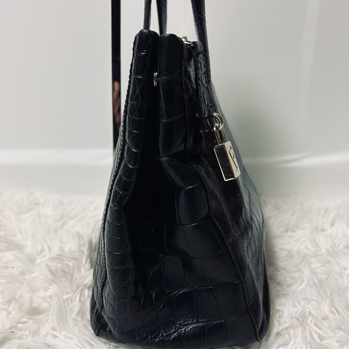 入手困難品□FURLA フルラ 本革 クロコダイル クロコ型押し 2way 入手困難品□FURLA フルラ 本革 クロコダイル クロコ型押し 2way