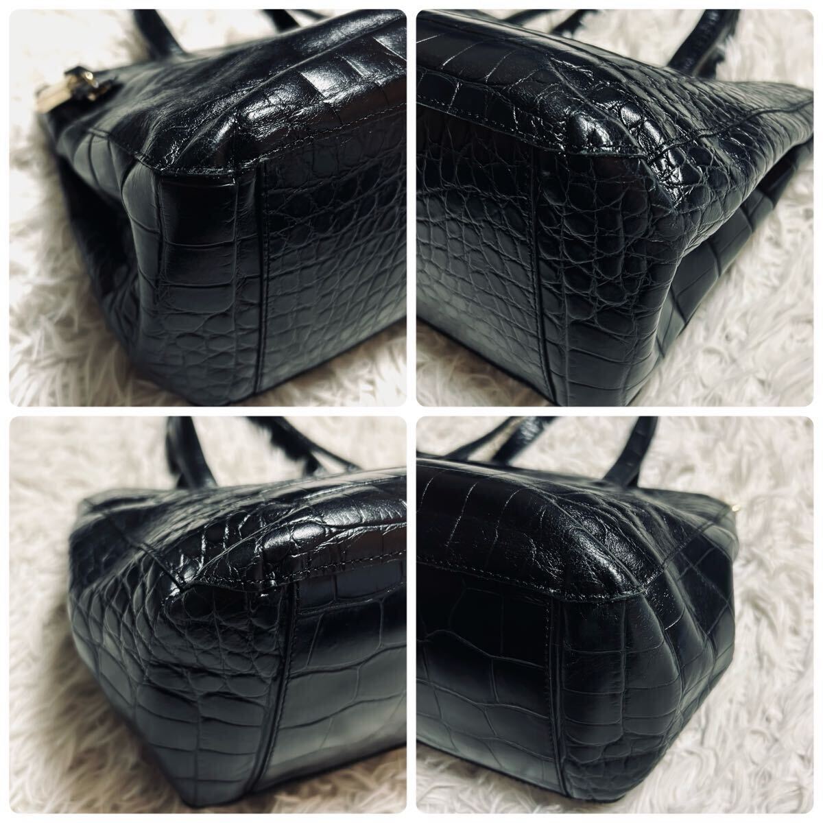 入手困難品□FURLA フルラ 本革 クロコダイル クロコ型押し 2way 入手困難品□FURLA フルラ 本革 クロコダイル クロコ型押し 2way