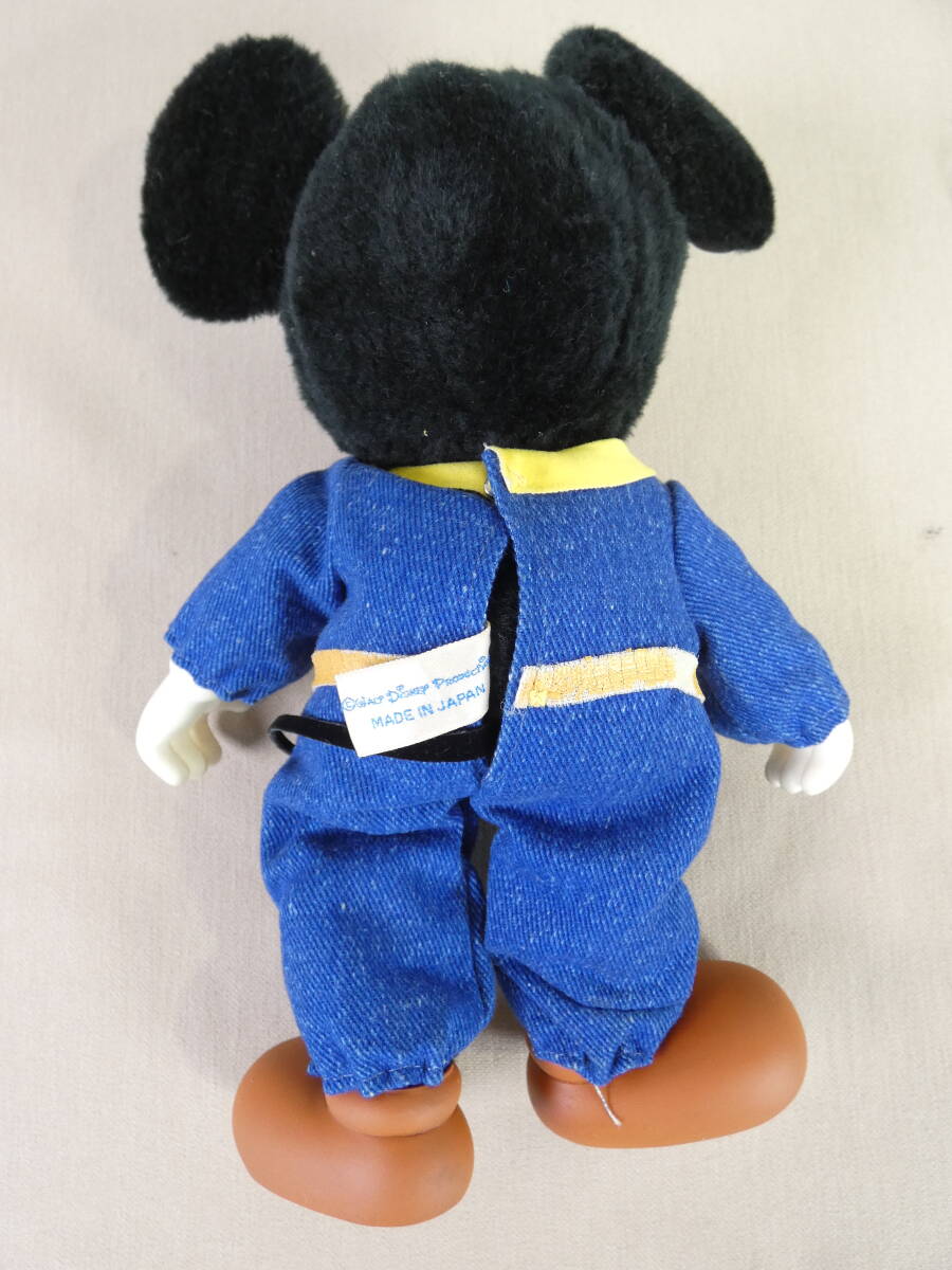 S)◎当時もの ヤングエポック ぬいぐるみ ミッキーマウス 作業着 S)◎当時もの ヤングエポック ぬいぐるみ ミッキーマウス 作業着