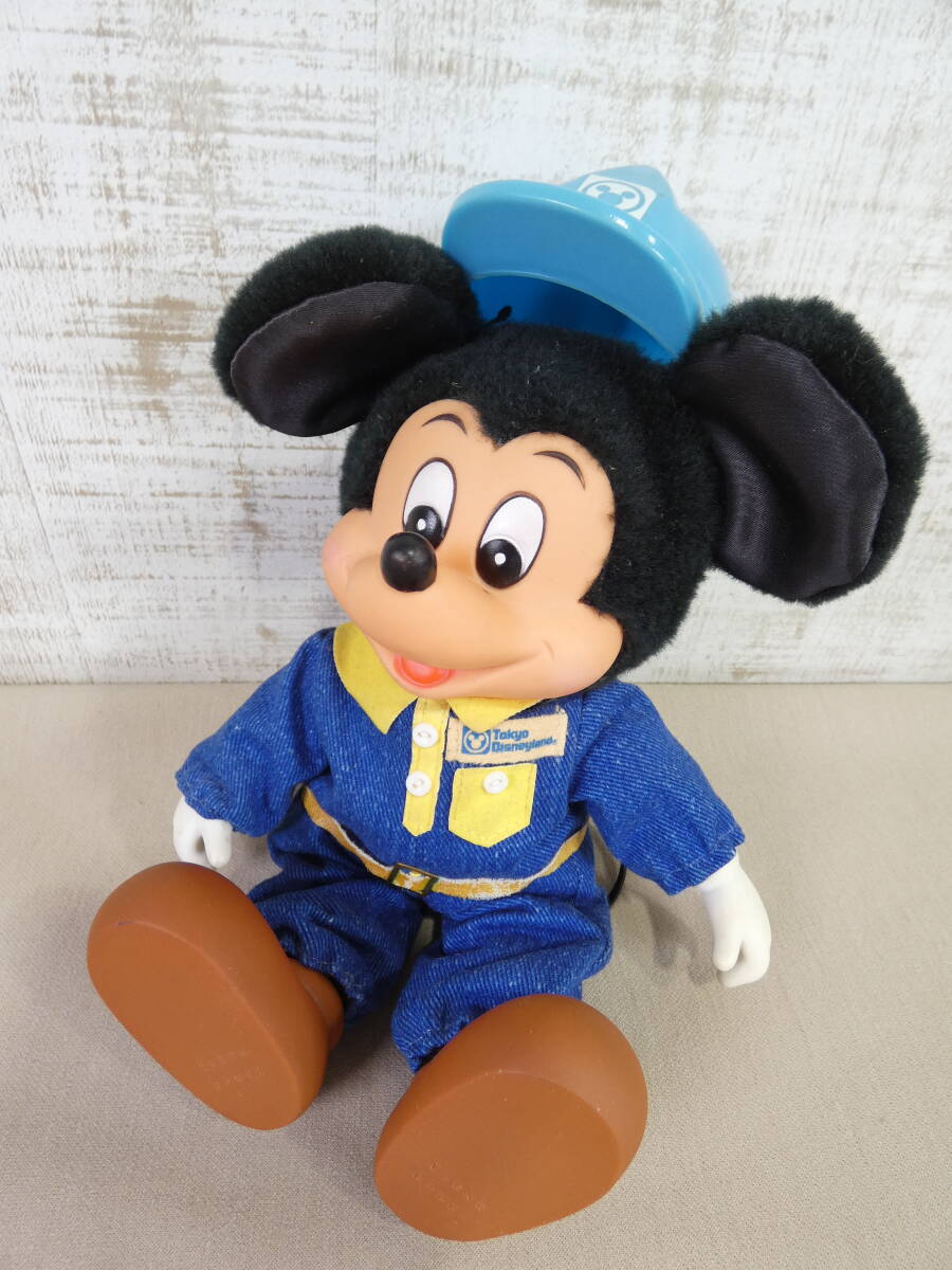 S)◎当時もの ヤングエポック ぬいぐるみ ミッキーマウス 作業着 S)◎当時もの ヤングエポック ぬいぐるみ ミッキーマウス 作業着