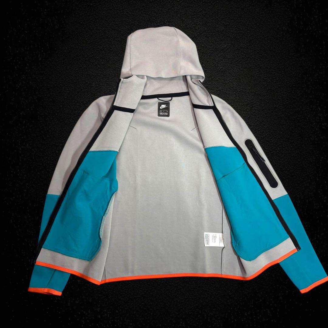 レアカラー】NIKE テックフリース フーディ グレー×ライトブルー レアカラー】NIKE テックフリース フーディ グレー×ライトブルー