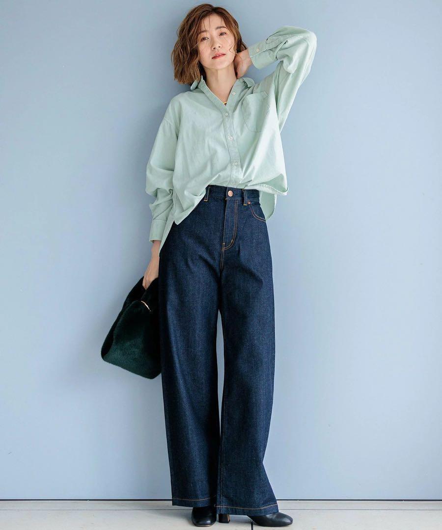 【2024最新作】 極美品】23区DENIM サイズ36 洗える ワイドパンツ ストレッチ パンツ