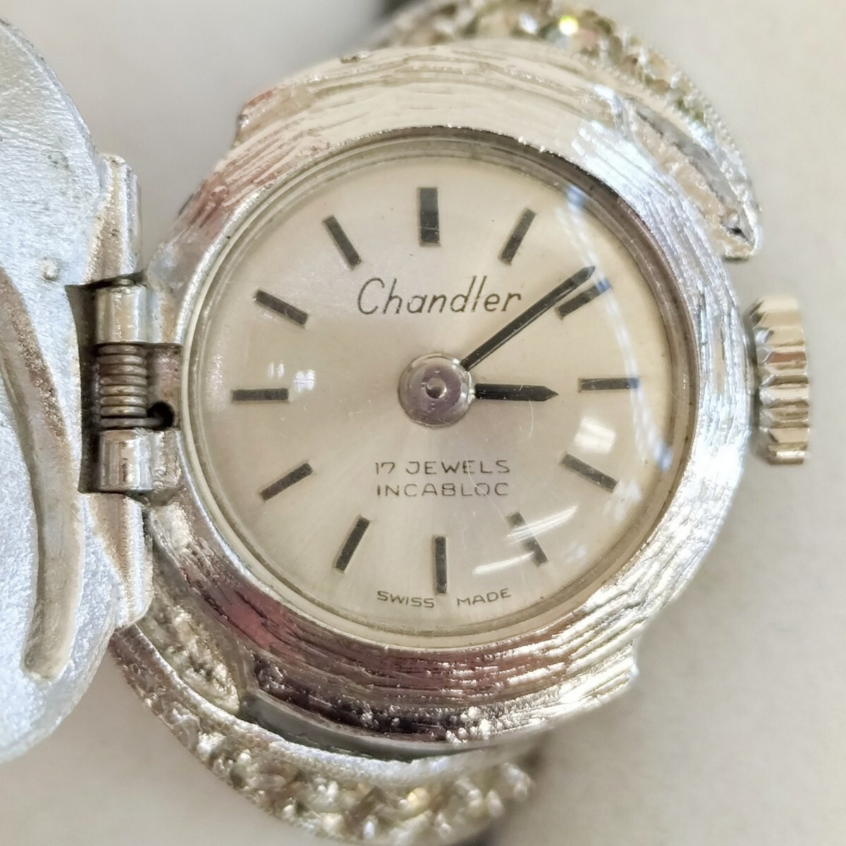 美品】【稼働品】Chandler RING WATCH 17JEWELS INCABLOC 美品】【稼働品】Chandler RING WATCH 17JEWELS INCABLOC