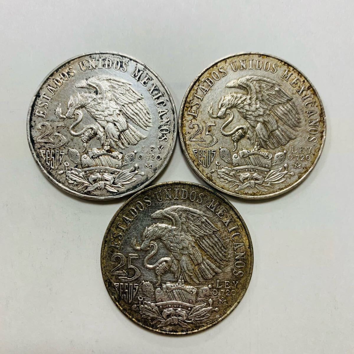 ご縁スタート メキシコ 銀貨 25ペソ 6枚 まとめ 海外 貨幣 外国 ご縁スタート メキシコ 銀貨 25ペソ 6枚 まとめ 海外 貨幣 外国