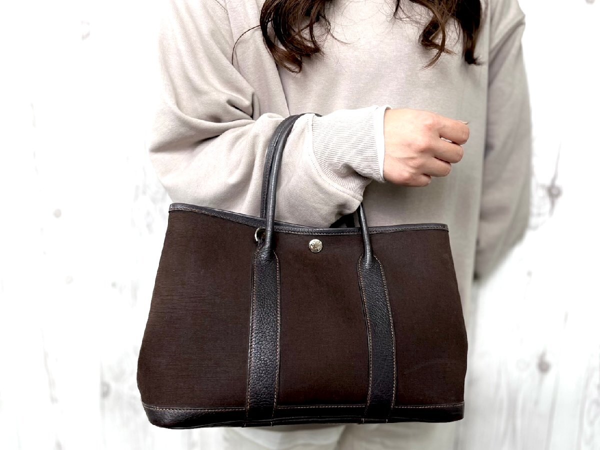 極美品 HERMES エルメス ガーデンパーティ TPM ハンドバッグ 極美品 HERMES エルメス ガーデンパーティ TPM ハンドバッグ