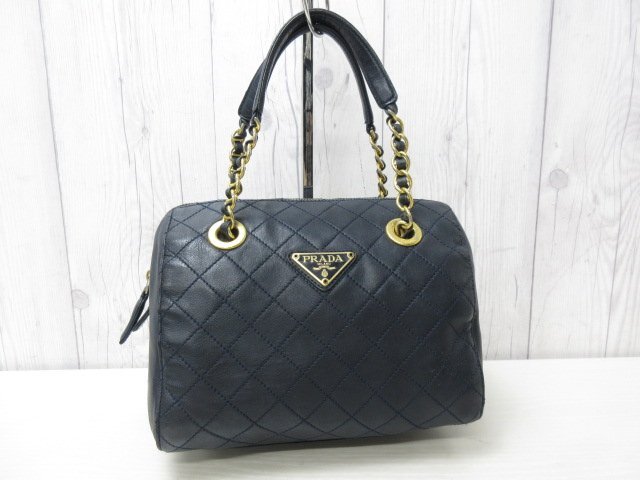 PRADA プラダ ショルダーバッグ ゴールドチェーン ナイロン
