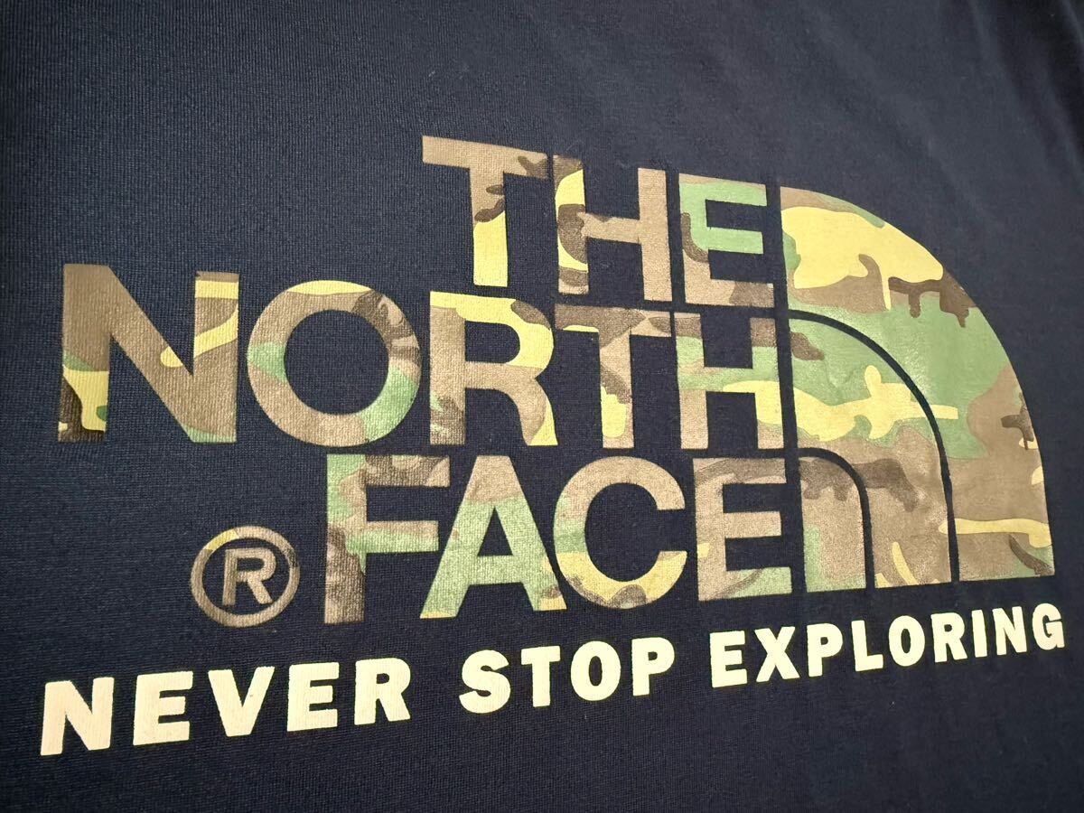 THE NORTH FACE（ザ?ノースフェイス）S/S CAMOUFLAGE LOGO TEE（カモフラージュロゴティー）NT31622 ネイビー M 人気モデル！GOLDWIN