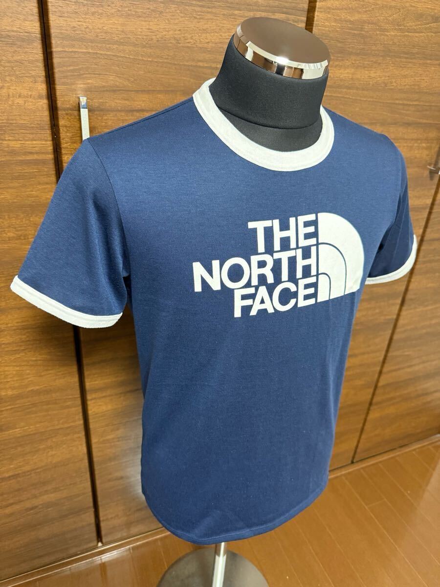 THE NORTH FACE（ザ?ノースフェイス）S/S リンガーティー NT31563 ネイビー メンズM 人気デザイン！GOLDWIN正規(guī)品