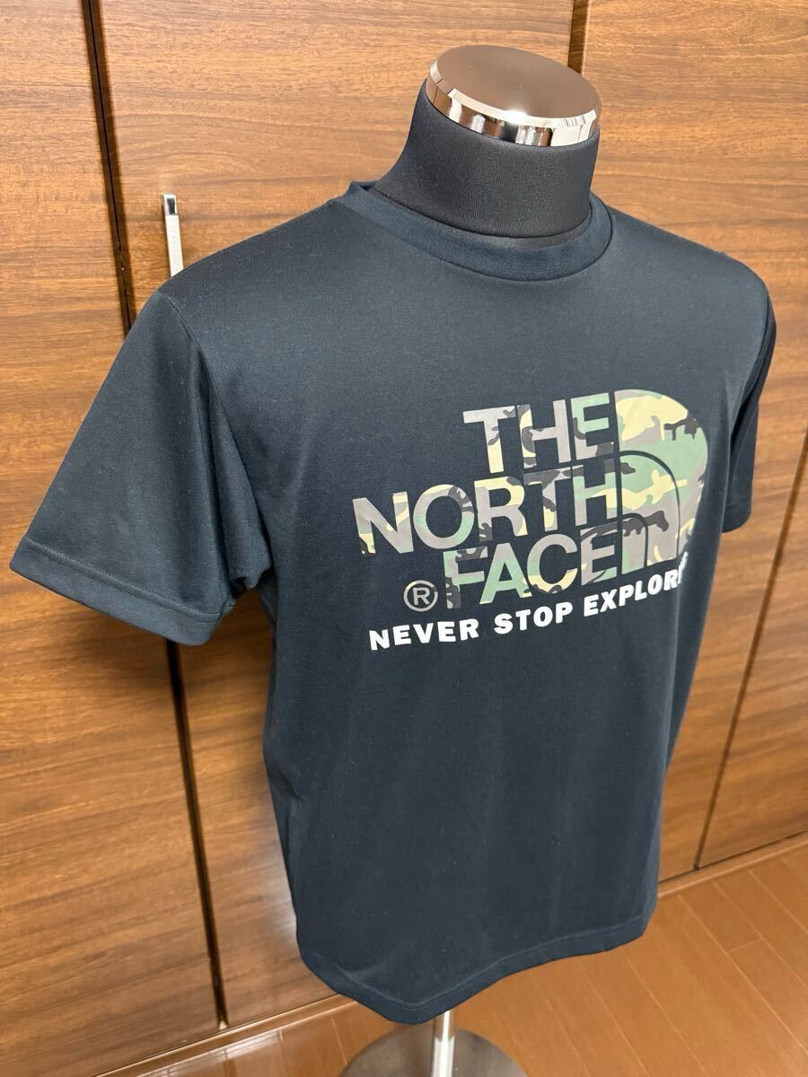 THE NORTH FACE（ザ?ノースフェイス）S/S Camouflage Logo Tee（カモフラージュロゴティー）NT31932 ブラック M 人気モデル！GOLDWIN