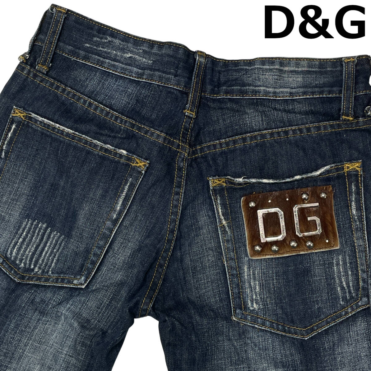 は自分にプチご褒美を D&G ドルチェ＆ガッバーナ ハラコレザー W31相当) (約78cm W30 パンツ