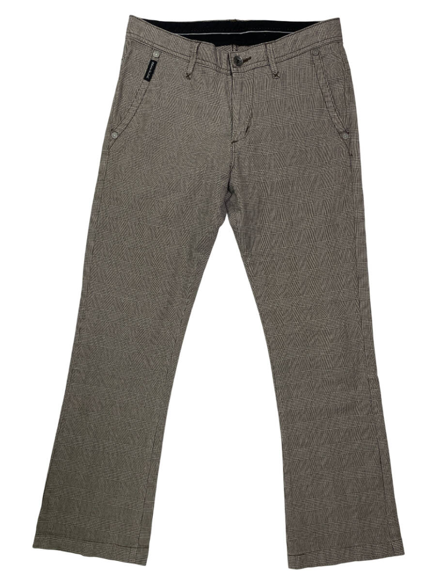 EDWIN エドウィン K5531 siz.S (約78cm W31相當(dāng)) 503 KHAKI グレンチェック ブーツカット フラップポケット コットンパンツ メンズ