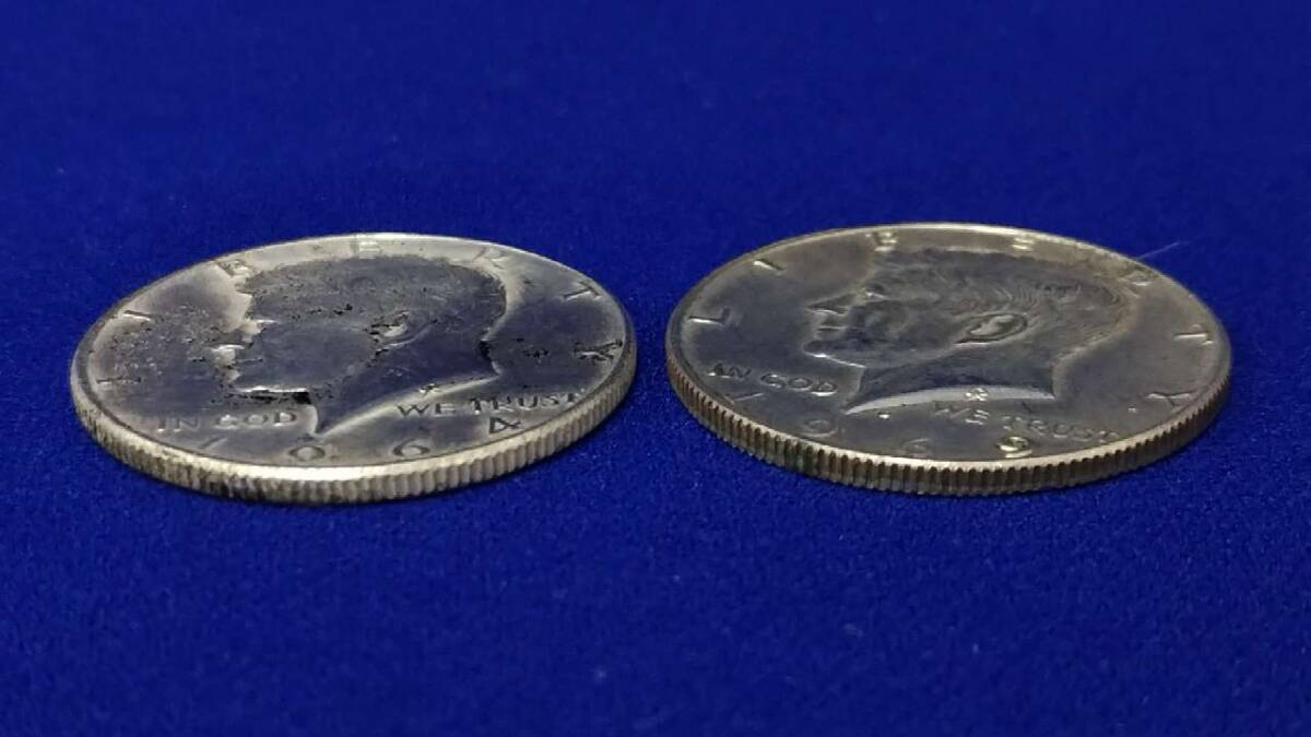 外国銀貨 アメリカ合衆国銀貨 USA 1964年&1969年 ケネディ 50 外国銀貨 アメリカ合衆国銀貨 USA 1964年&1969年 ケネディ 50