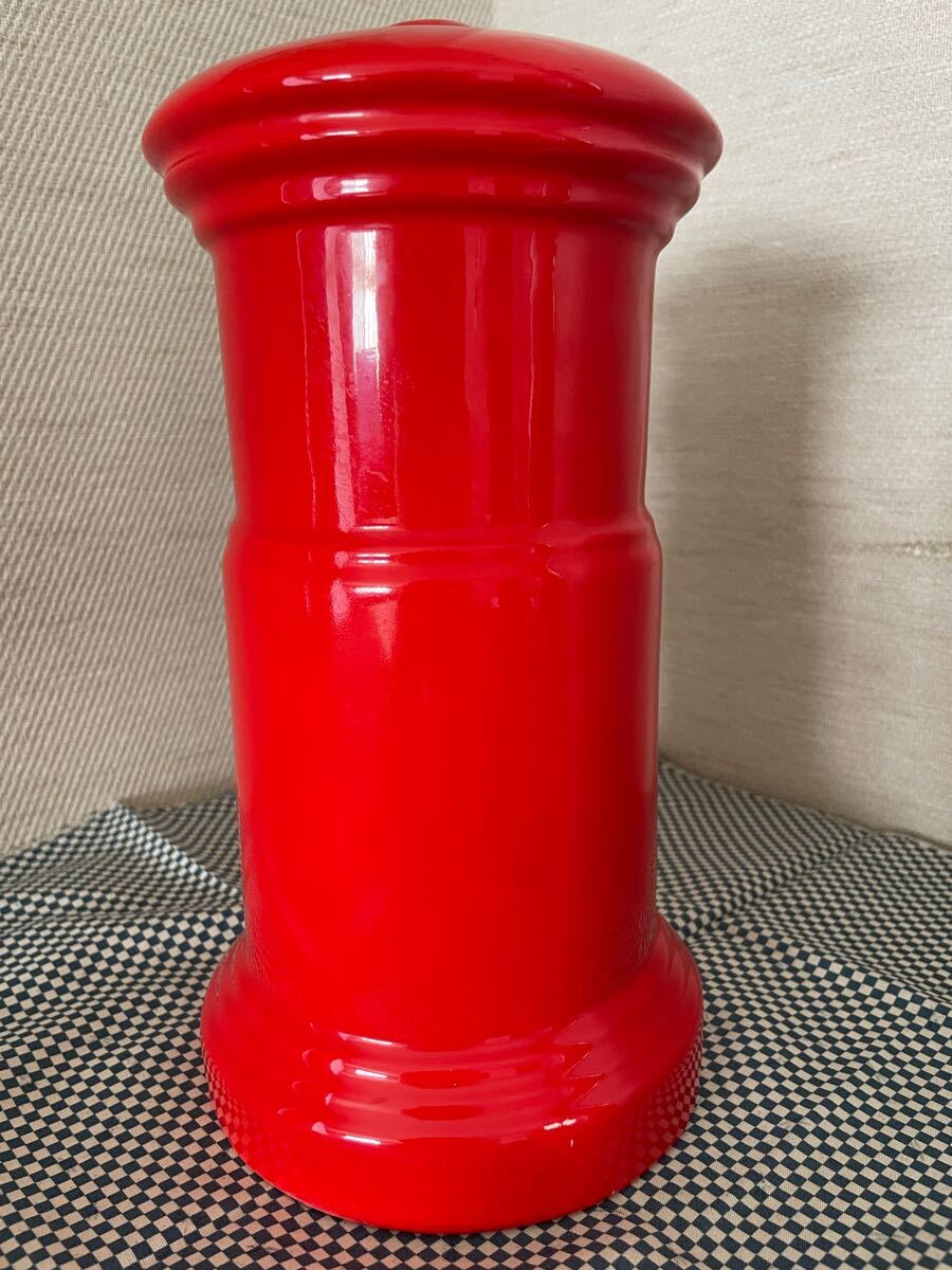 レトロ☆　郵便ポスト型　貯金箱　陶器制☆送料無料
